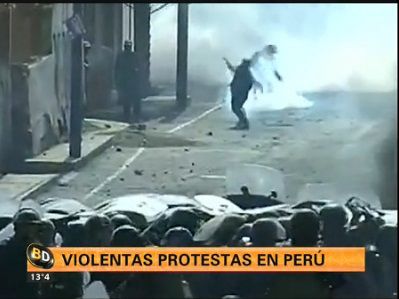 Protesta en Perú contra un proyecto minero