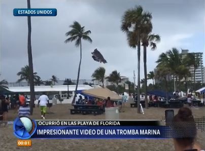 Impresionante tromba marina en Florida