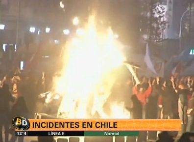 Nuevos incidentes en Chile durante una marcha de estudiantes
