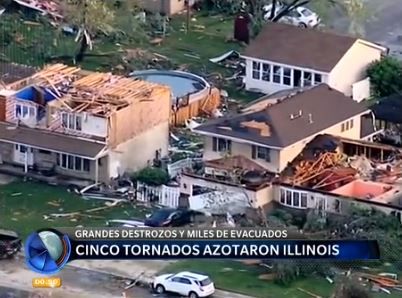 Cinco tornados golpean Illinois