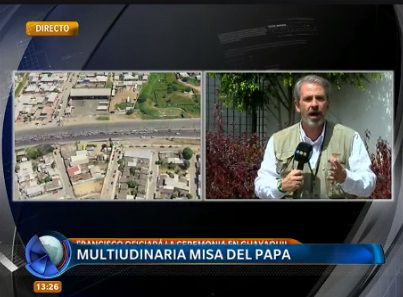 Todo preparado para la multitudinaria misa del Papa en Ecuador