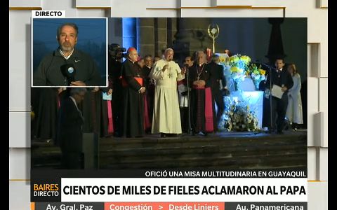 Quito se prepara para una multitudinaria misa del Papa Francisco