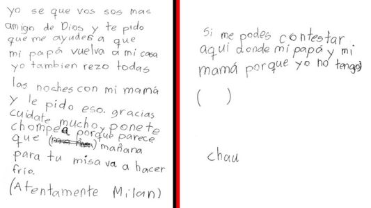 #EsViral: la carta de un niño boliviano que le pide ayuda al Papa para que su padre salga de la cárcel