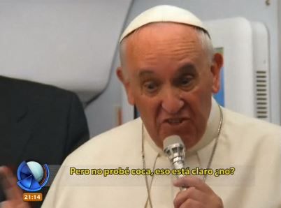 Francisco: "No probé la coca. Es otra cultura, y la respeto"