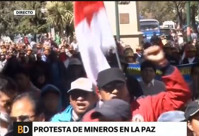 Una protesta regional de mineros contra Evo Morales llegó a La Paz