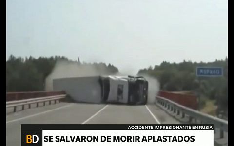 Se salvaron de morir aplastados