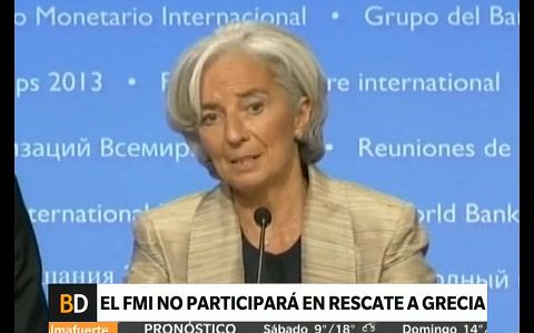 El FMI no participará del rescate a Grecia
