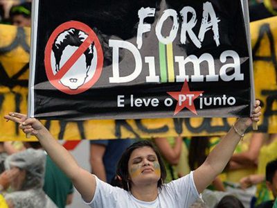 Masiva protesta en Brasil pide la renuncia de Dilma Rousseff