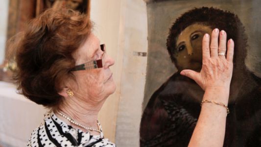 La restauradora del eccehomo de Borja se llevará la mitad de las ganancias del merchandising