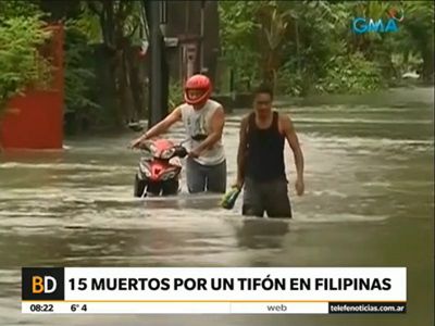 Violento tifón en Filipinas