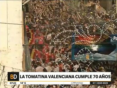 La tomatina valenciana cumple 70 años