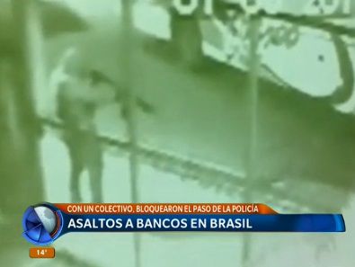Video: brutales asaltos a bancos en Brasil