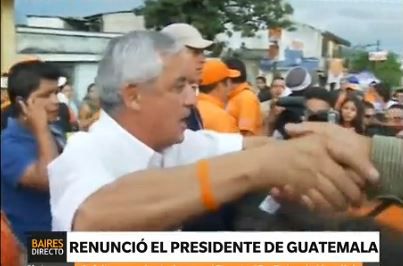 Renunció el Presidente de Guatemala