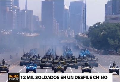 Un desfile militar chino con 12 mil soldados