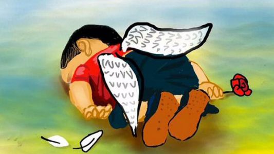 Emotivos dibujos para Aylan, el nene sirio que conmovió al mundo