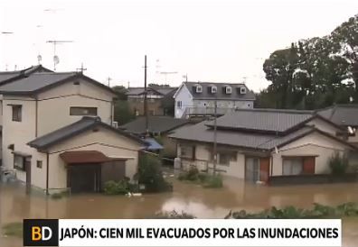 El tifón Etau provoca graves inundaciones en Japón