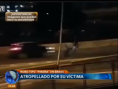 Video: atropellado por su víctima en la autopista