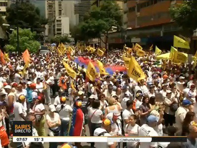 Protesta en Venezuela por la condena a Leopoldo López