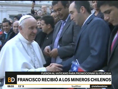 El Papa recibió en Roma a los 33 mineros chilenos