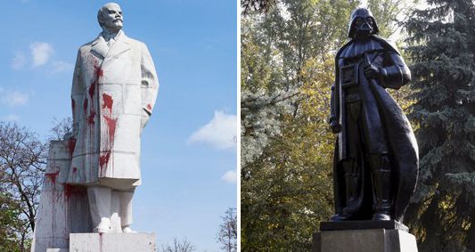 Insólito: convirtieron una estatua de Lenin en una de Darth Vader