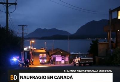 Naufragio durante avistamiento de ballenas en Canadá dejó 5 muertos