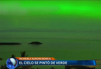 El cielo se pintó de verde