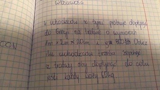 Repudio por el examen que preguntó cuántos refugiados se deben tirar para que flote una balsa