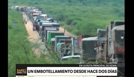 Video: un embotellamiento que lleva dos días
