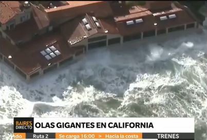 Alerta por olas gigantes en California