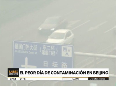 El peor día de contaminación en Beijing