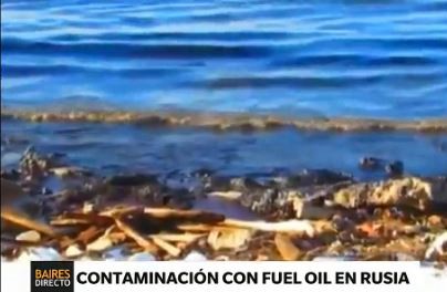 Un buque de carga contaminó el mar en Rusia