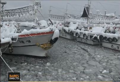 Intenso temporal en Corea del Sur