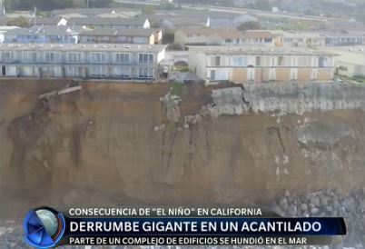 Gigante derrumbe en un acantilado de California