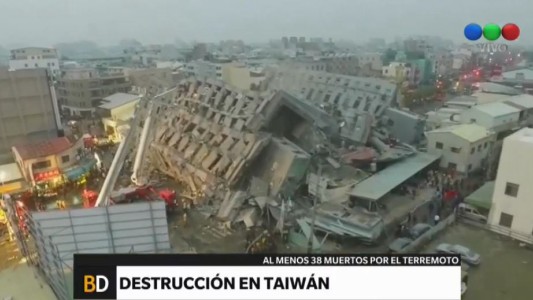 Taiwán: hay 13 muertos y un centenar de desaparecidos por un fuerte terremoto