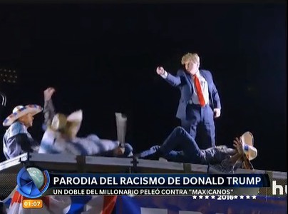 Una parodia de las posturas racistas de Donald Trump