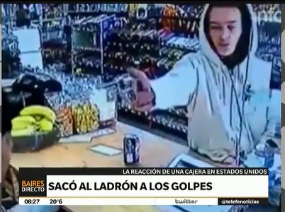 Echó al ladrón a los golpes