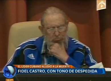 Fidel Castro, con tono de despedida