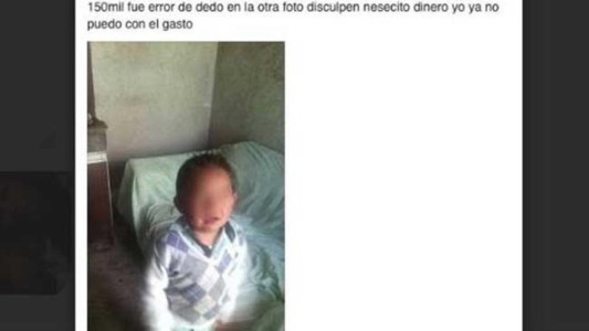 Arrestaron a una mujer que vendía a su hijo a través de Facebook