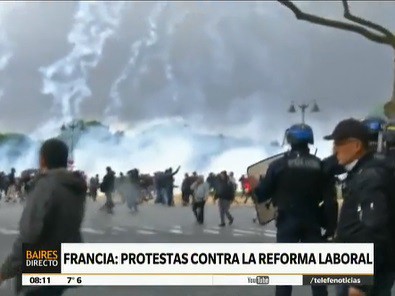 Protestas en Francia contra la Reforma Laboral