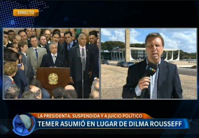 Telefe Noticias en Brasil: Incidentes en la asunción de Temer y primeras medidas económicas