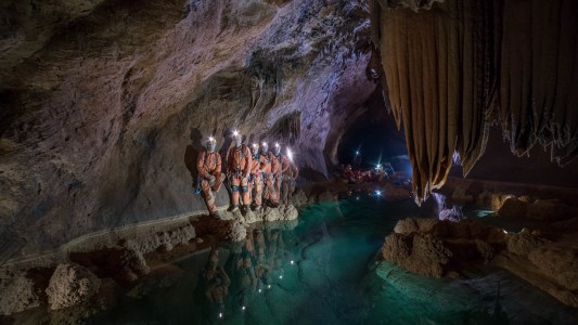 Fotos: astronautas pasaron seis días en una caverna simulando estar en otro planeta