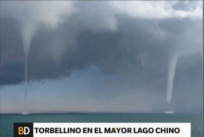 Trombas marinas aparecen en lago de China