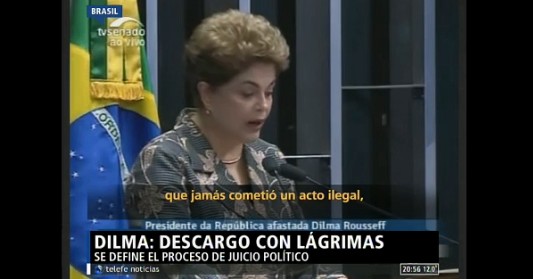 Dilma Rousseff dio sus alegatos finales ante el Senado: "Brasil está a un paso del golpe de Estado"