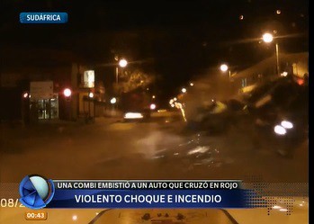 Violento choque en una esquina