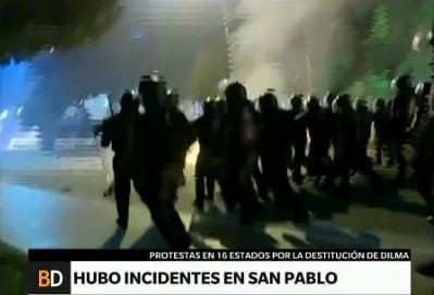 Disturbios en manifestaciones contra Temer en San Pablo