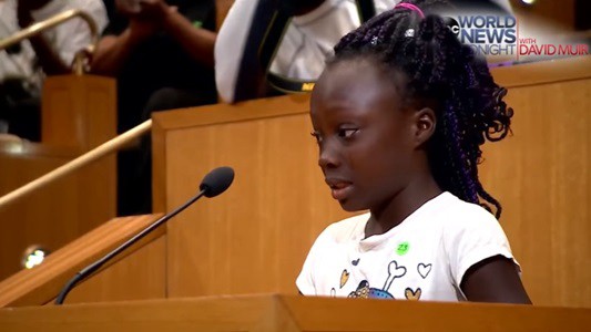Debate público sobre violencia racial en EEUU: una nena de 9 años emocionó a todos
