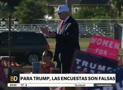 Trump cree que las encuestas son falsas