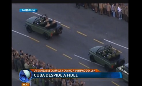 El cortejo lleva las cenizas de Fidel Castro rumbo a Santiago de Cuba