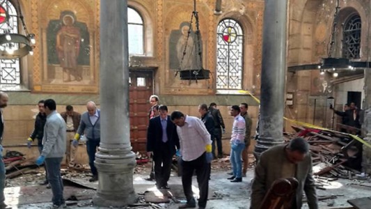 Atentado en una catedral de Egipto: al menos 25 muertos y 49 heridos