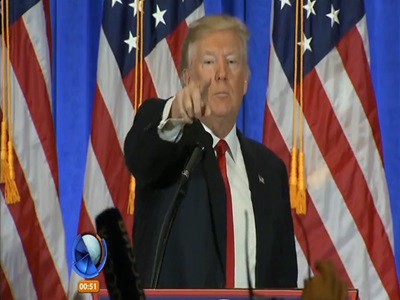 Un Trump bien polémico en su primera conferencia de prensa